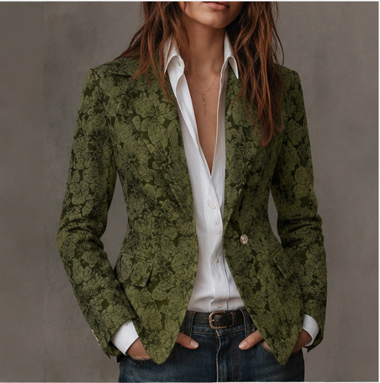Norelia - Blazer en jacquard, coupe tailleur