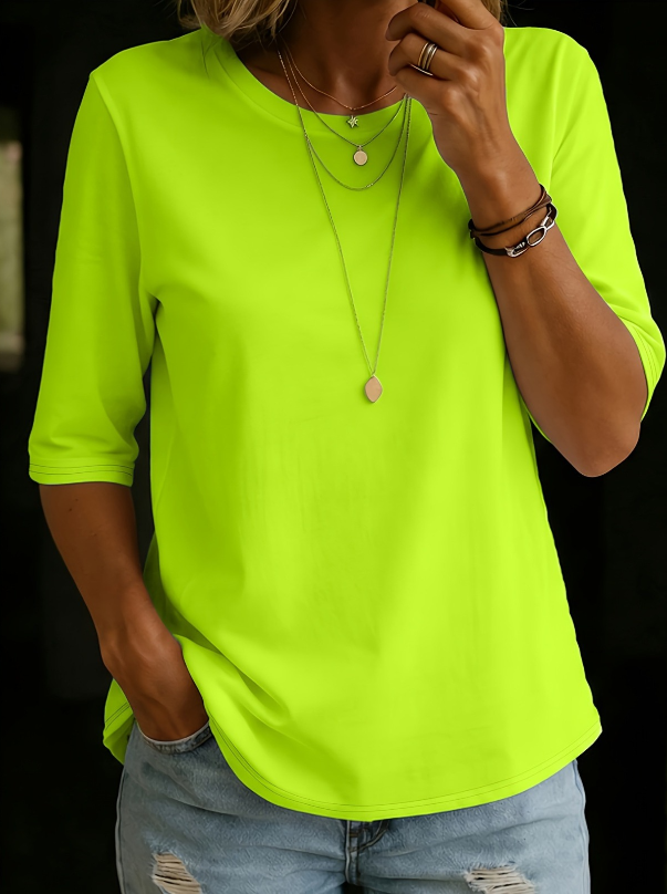 Isara - T-shirt à manches mi-longues au toucher doux