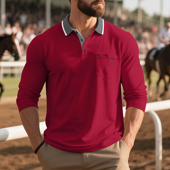 Balcombe - Polo manches longues au toucher doux