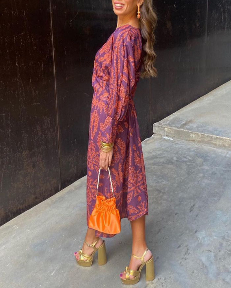 Zoe - Robe portefeuille midi premium