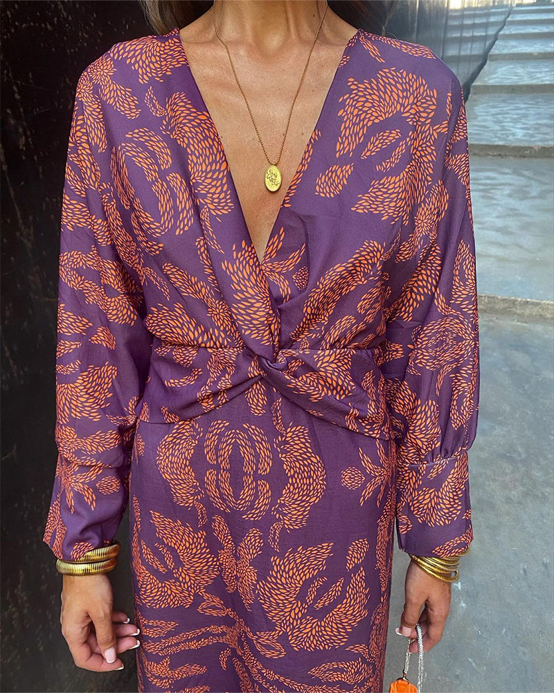 Zoe - Robe portefeuille midi premium