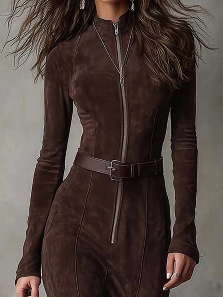 Lilah - Robe longue ceinturée au toucher doux