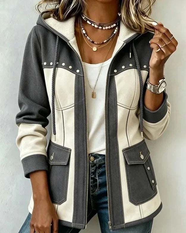 Amara - Veste à capuche texturée