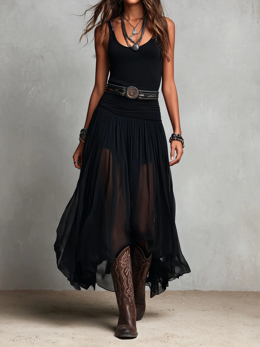 Cressina - Robe longue éthérée