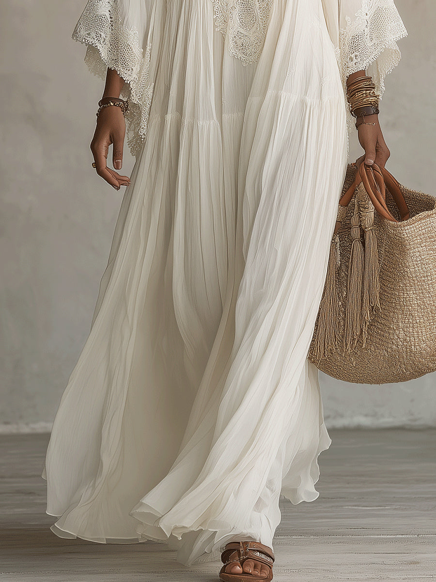 Aerinne - Robe longue plissée aérienne
