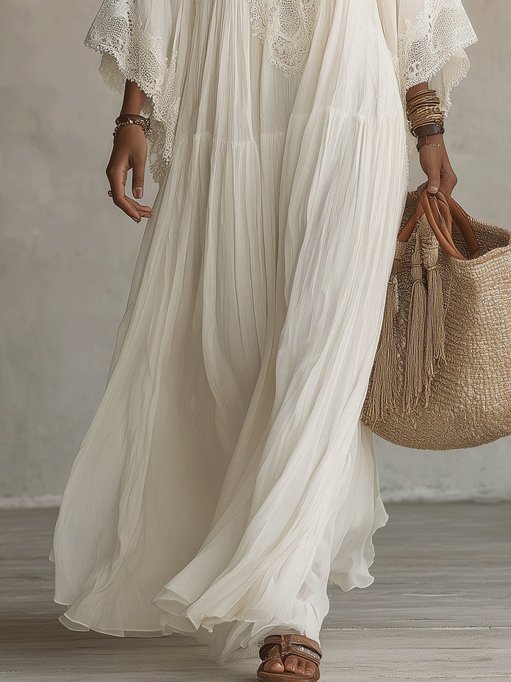 Aerinne - Robe longue plissée aérienne