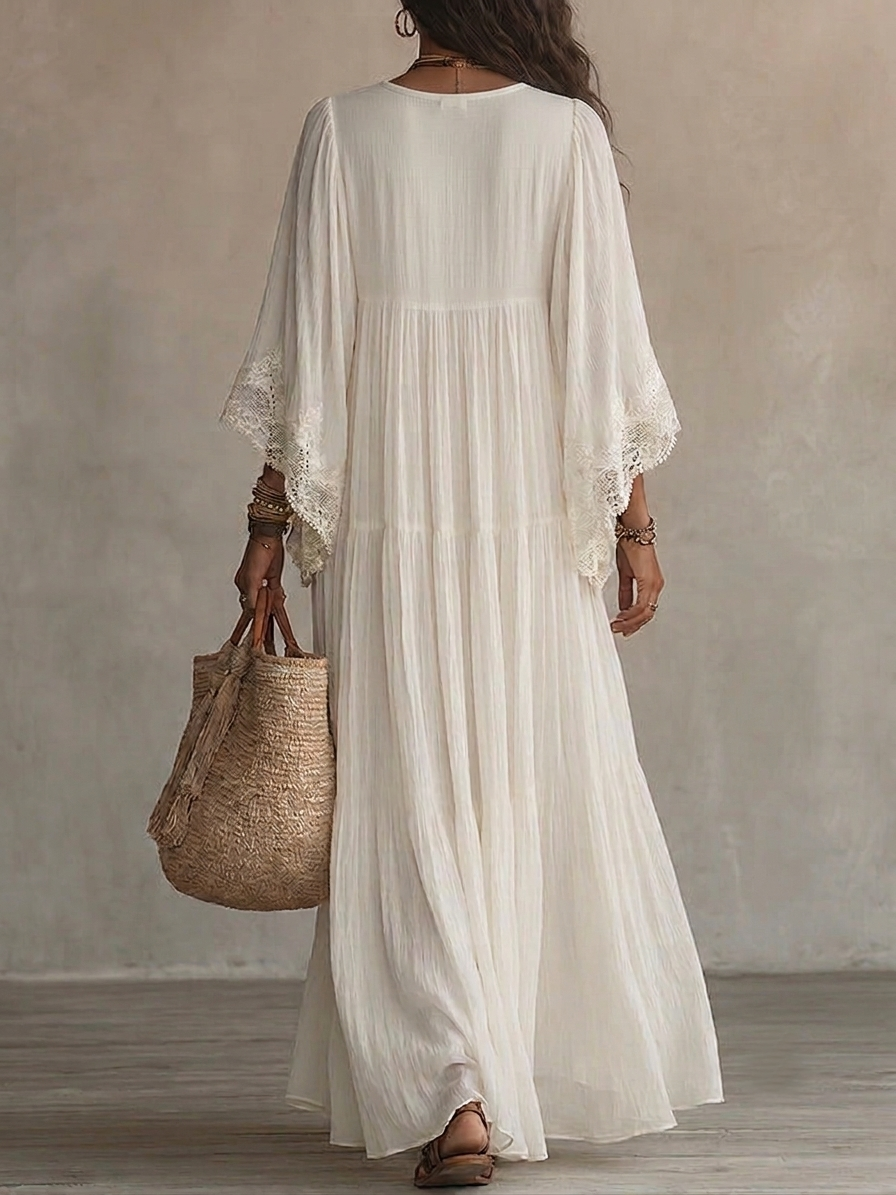 Aerinne - Robe longue plissée aérienne