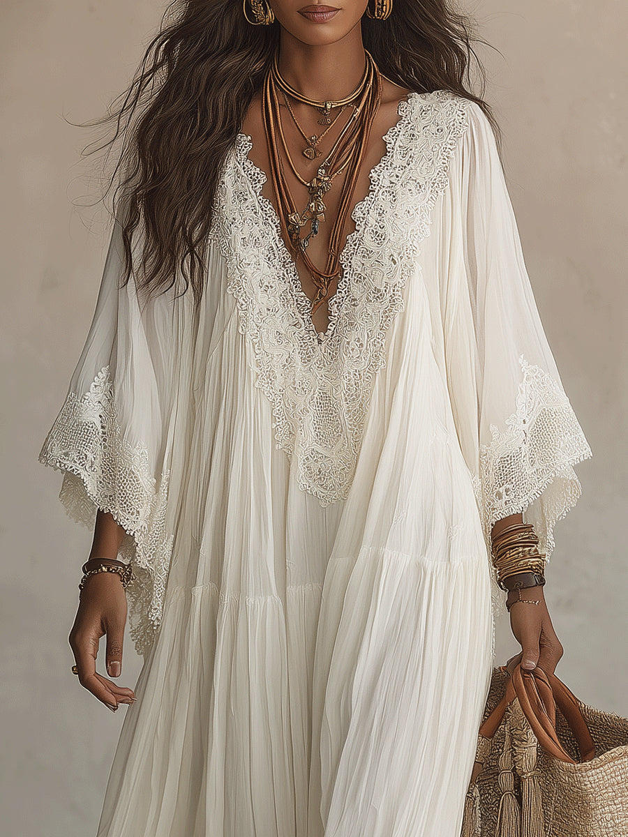 Aerinne - Robe longue plissée aérienne