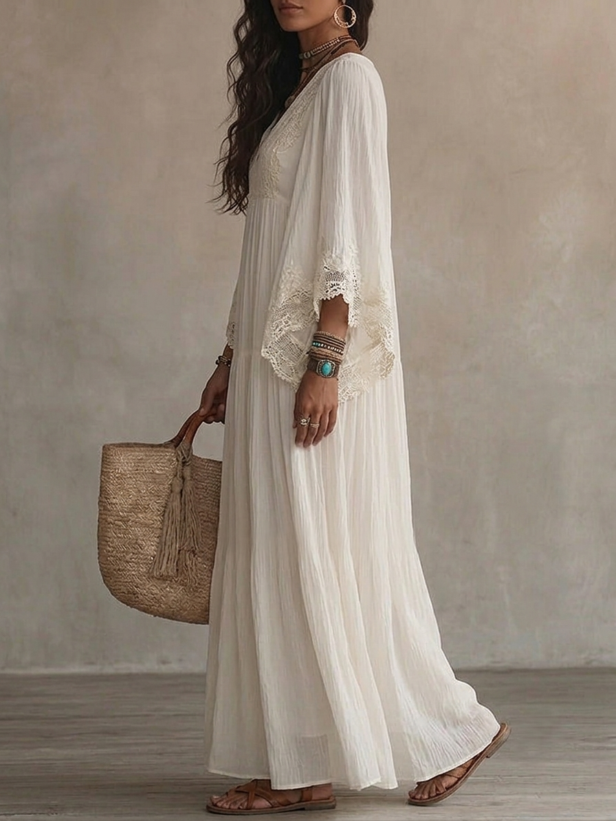 Aerinne - Robe longue plissée aérienne