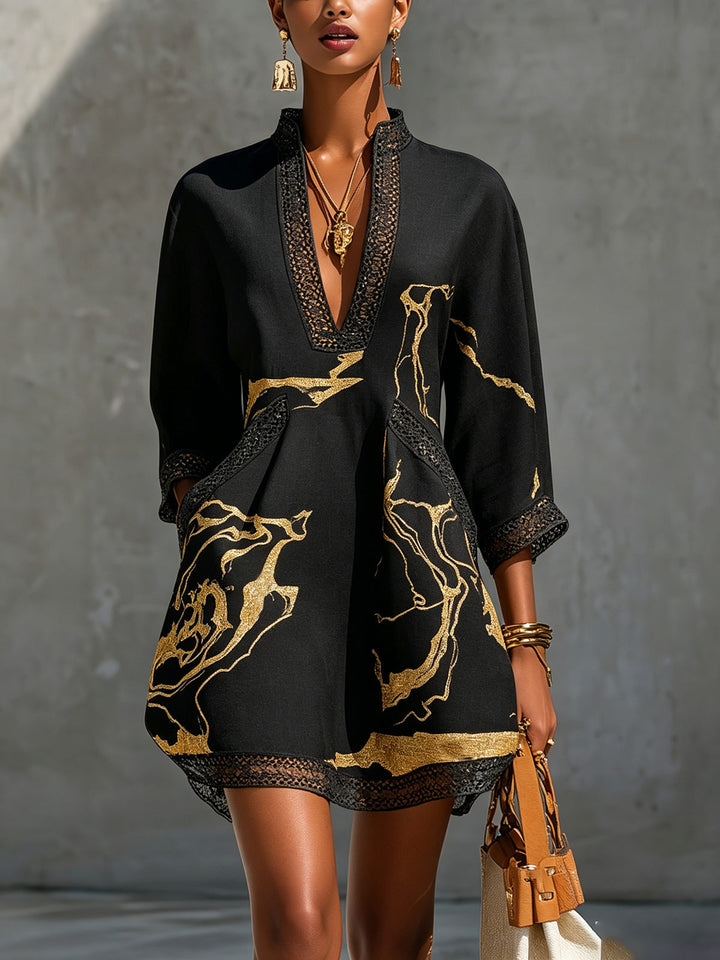 Estelline - Robe trapèze en lin haut de gamme