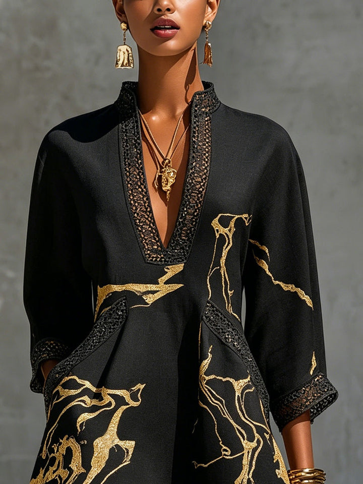Estelline - Robe trapèze en lin haut de gamme