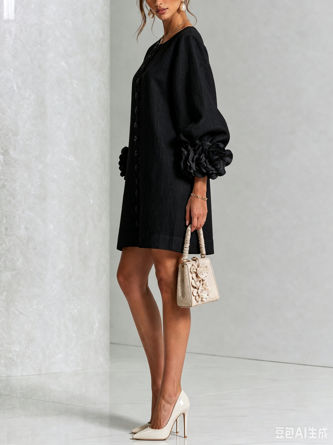 Elovienne - Mini-robe en lin texturé