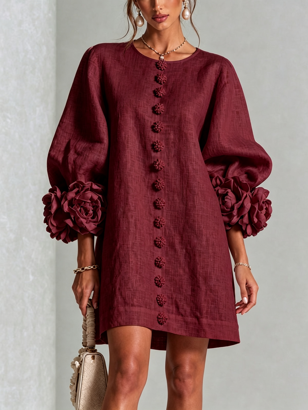 Saralyn - Mini-robe sculpturale