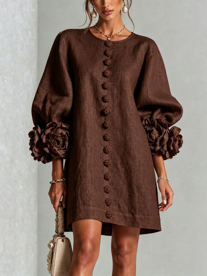 Elovienne - Mini-robe en lin texturé