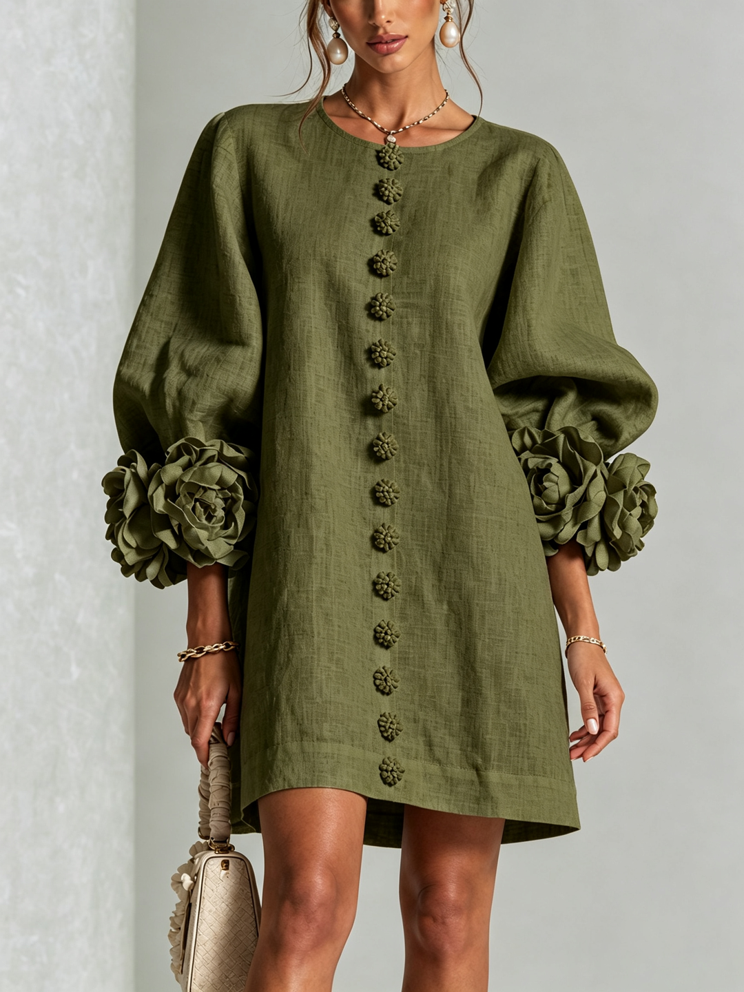 Saralyn - Mini-robe sculpturale