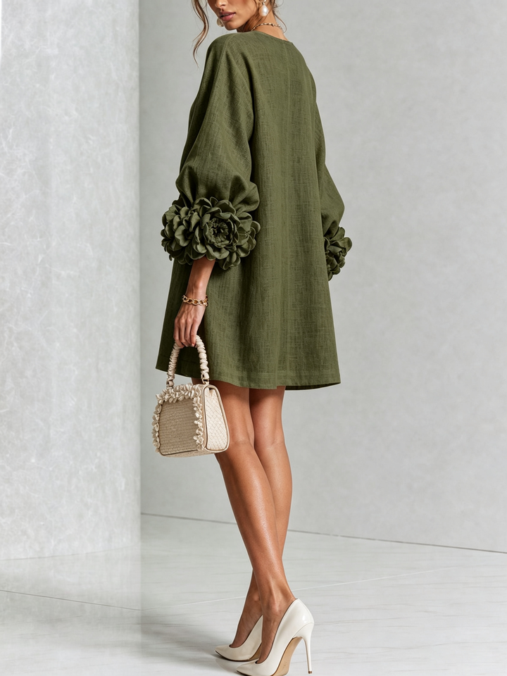Elovienne - Mini-robe en lin texturé