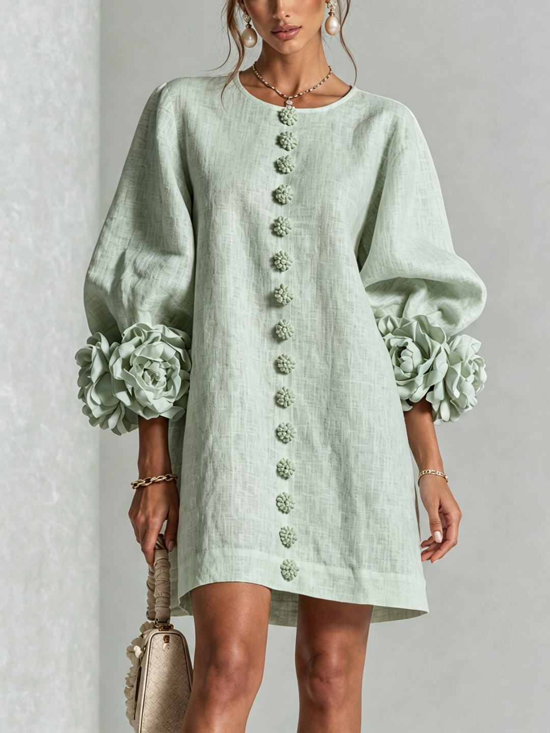 Saralyn - Mini-robe sculpturale