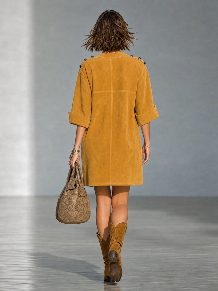 Caliandra - Mini-robe rétro veloutée