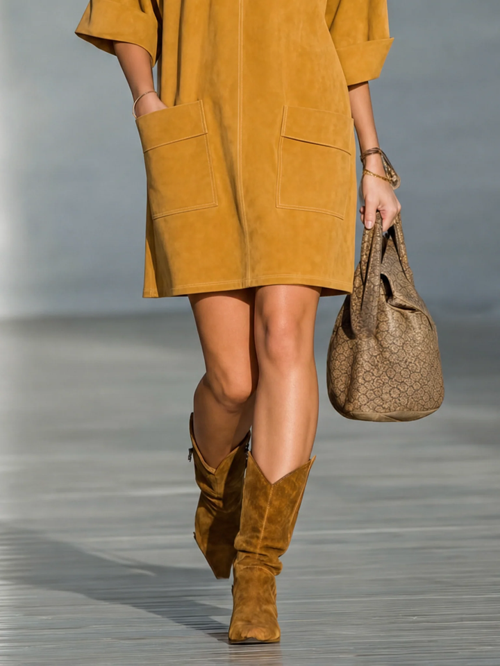 Caliandra - Mini-robe rétro veloutée