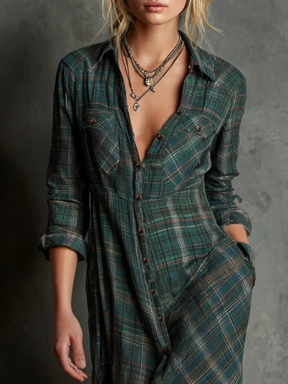 Zuri - robe-chemise longue élégante