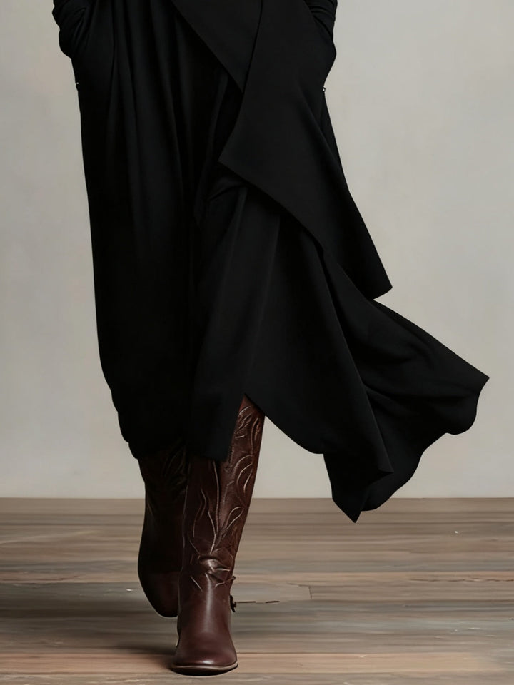 Celenora - Robe longue douce à col roulé