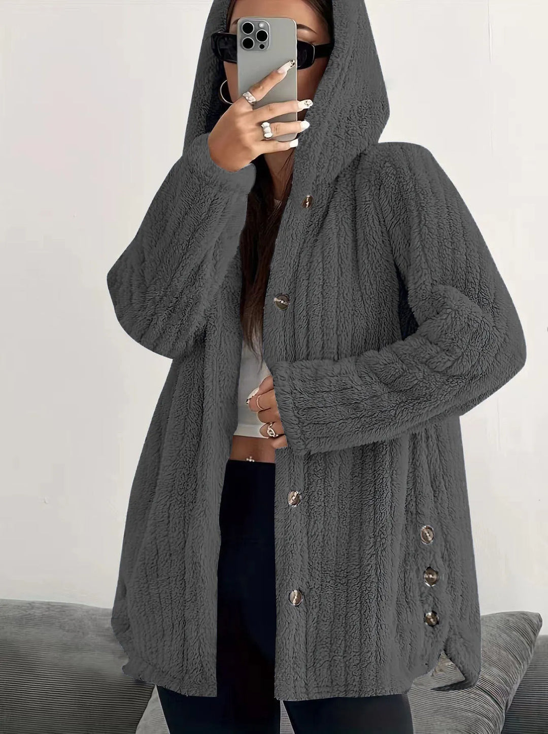 Bellarisse - Veste à capuche texturée et confortable