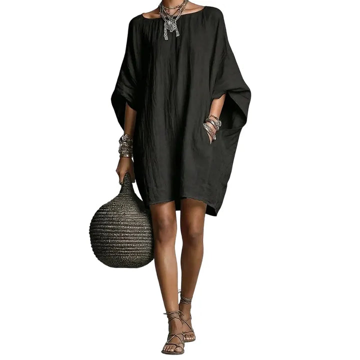 Sabina - Robe midi à épaules dénudées douce au toucher