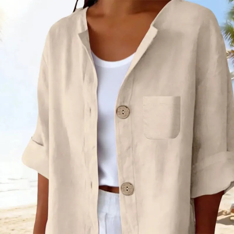 Azelia - Chemise d'été décontractée au toucher doux