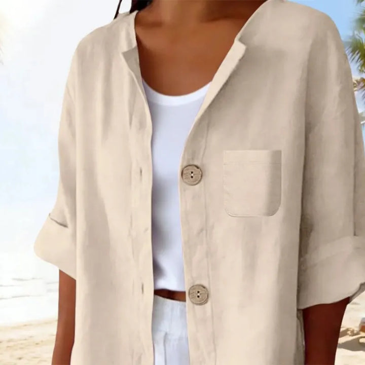 Azelia - Chemise d'été décontractée au toucher doux