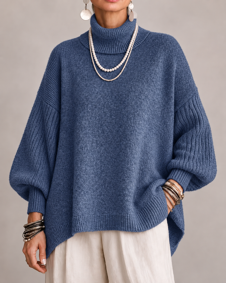 Aislin - Pull en maille oversize à col roulé
