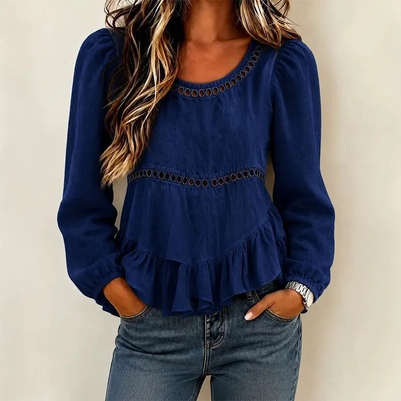 Genevelle - Blouse volantée au toucher doux