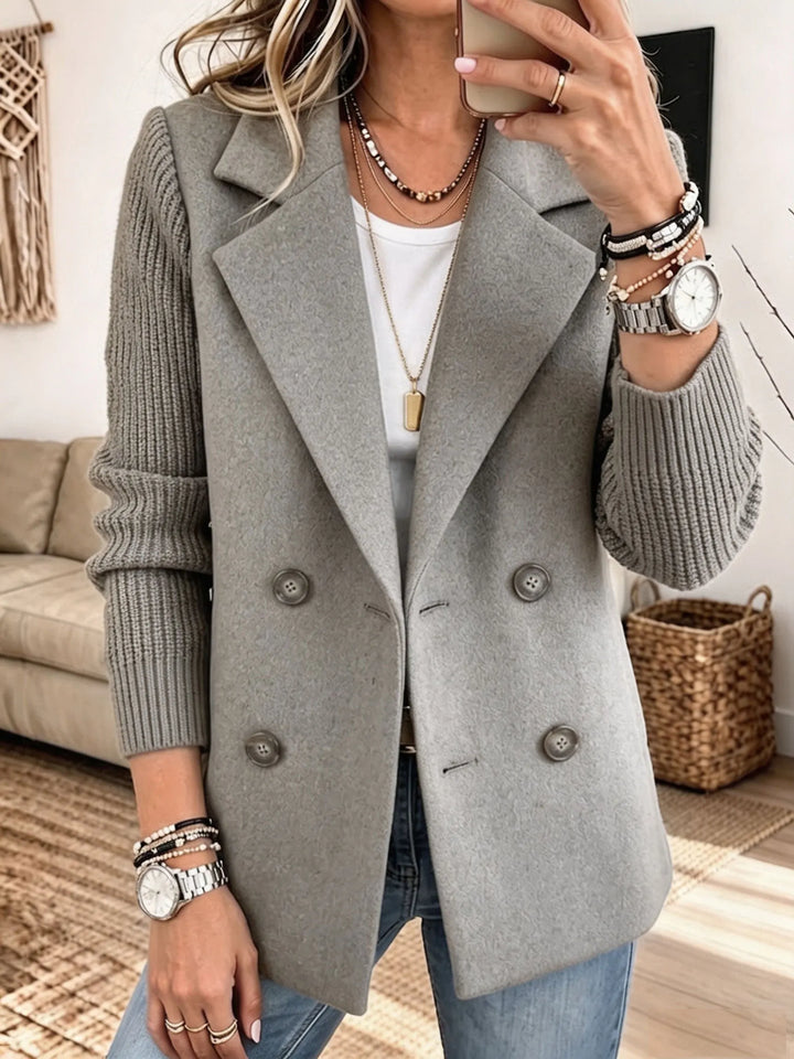 Adalene - Blazer croisé à manches en maille