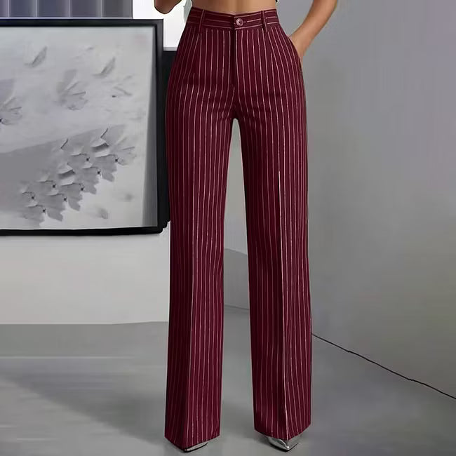 Blyss - Pantalon large à rayures élégantes