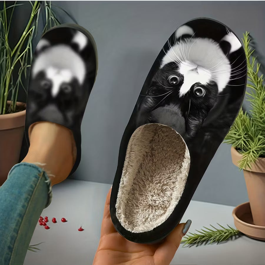 Zita - Chaussons ultra-doux à motif chat