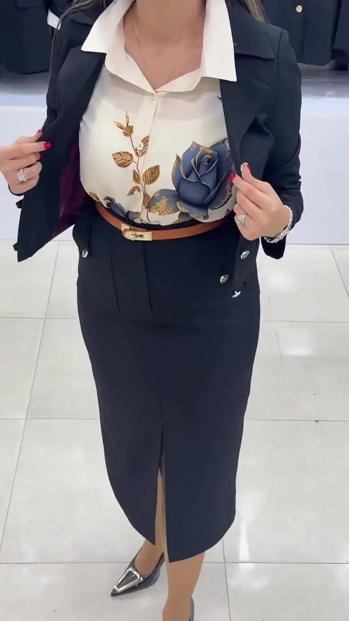 Xavina - Tailleur jupe sur-mesure