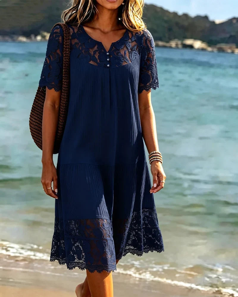 Hannelisse - Robe d’été légère ornée de dentelle
