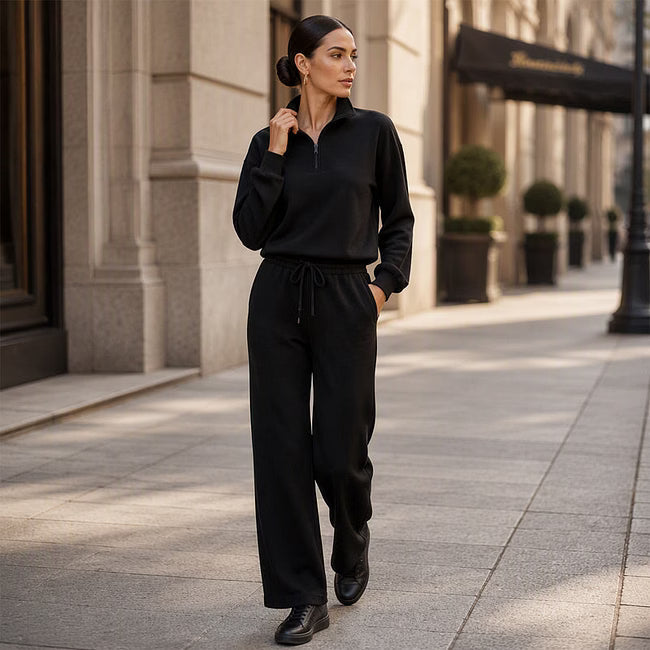 Maud - Ensemble décontracté à demi-zip