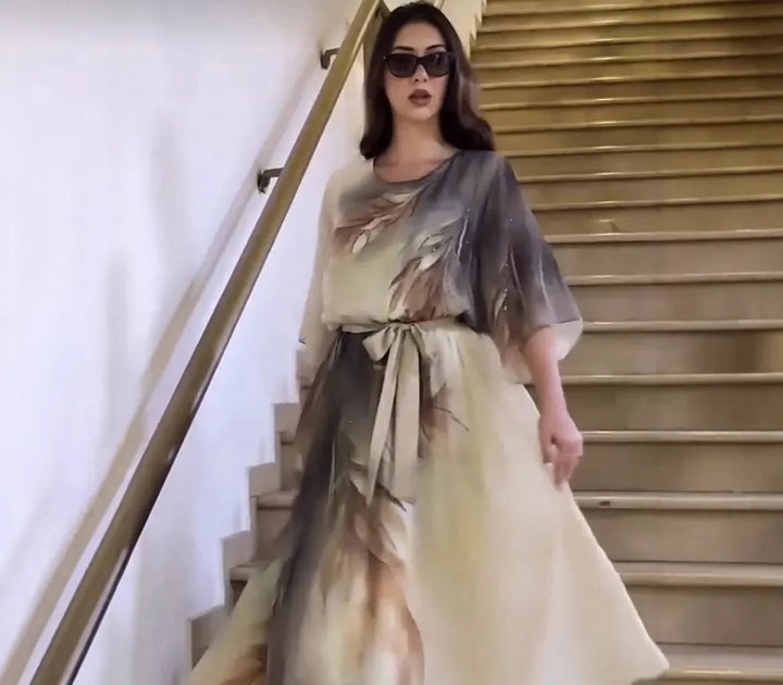 Halinor - Robe longue élégante en Chiffon