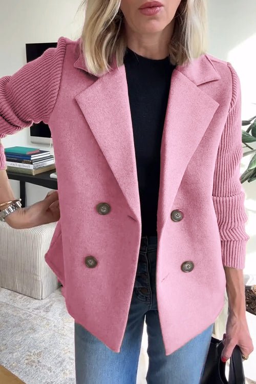 Ebba - Blazer croisé à manches en tricot