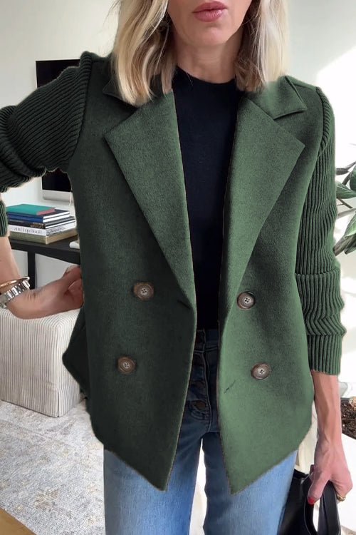 Ebba - Blazer croisé à manches en tricot