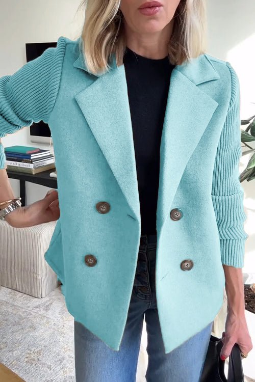 Ebba - Blazer croisé à manches en tricot