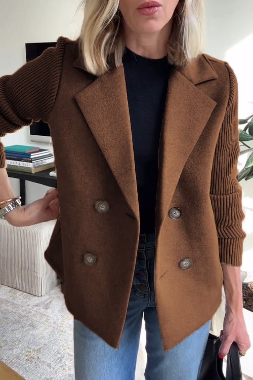 Ebba - Blazer croisé à manches en tricot