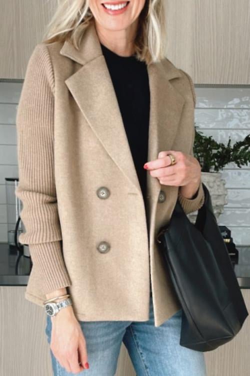 Ebba - Blazer croisé à manches en tricot