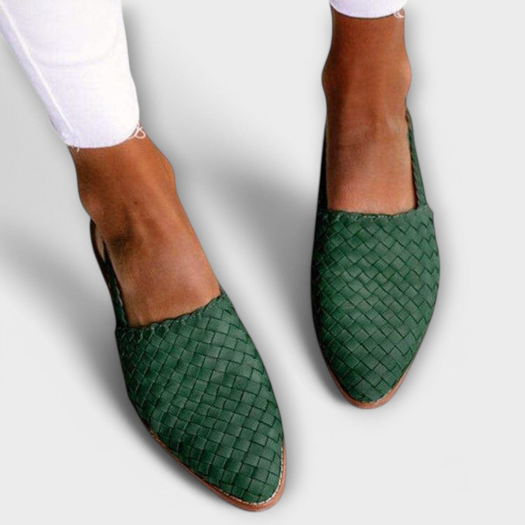 Alouisa - Ballerines à talons tressées à la main