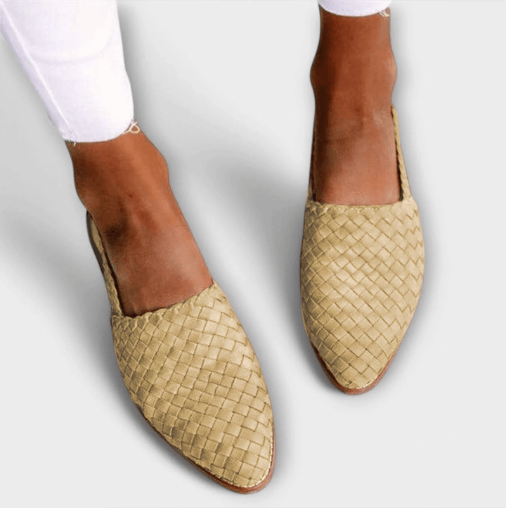 Alouisa - Ballerines à talons tressées à la main