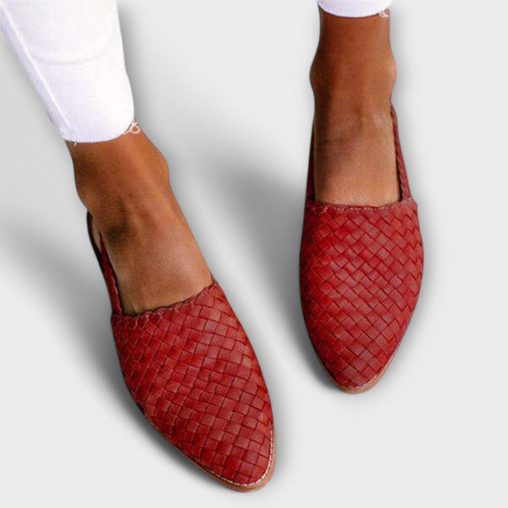 Alouisa - Ballerines à talons tressées à la main
