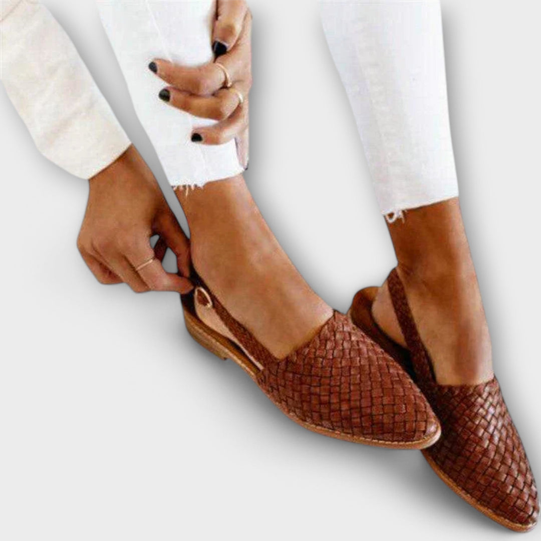 Alouisa - Ballerines à talons tressées à la main