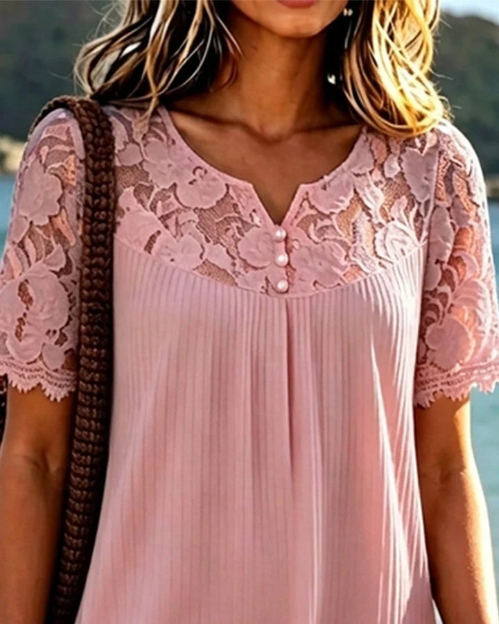Hannelisse - Robe d’été légère ornée de dentelle