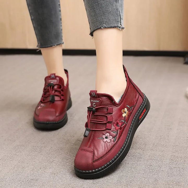 Verisse - Bottines confort à broderies florales