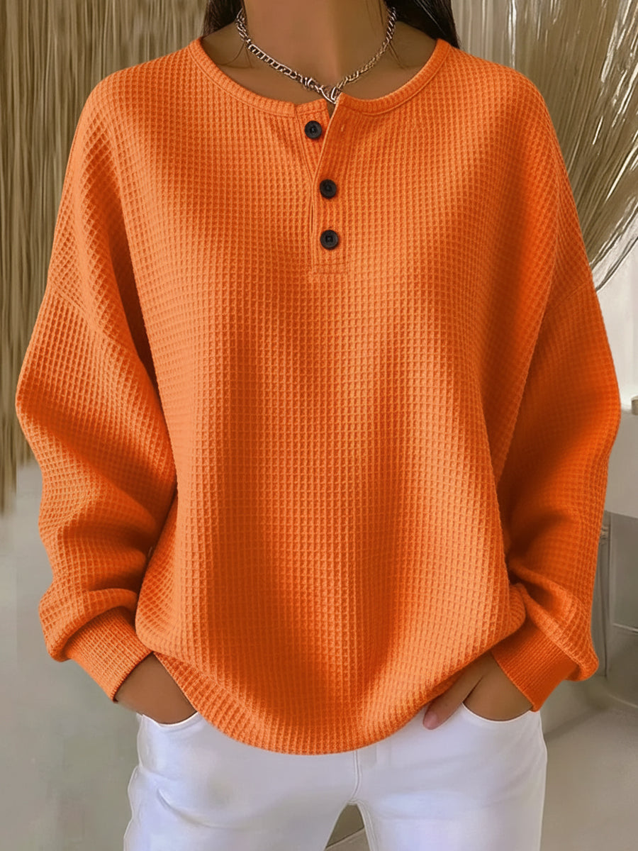 Carabelle - Sweat-shirt Henley texturé
